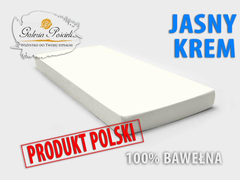 Prześcieradło bawełniane JERSEY 140x200cm JASNY KREM nr. 2