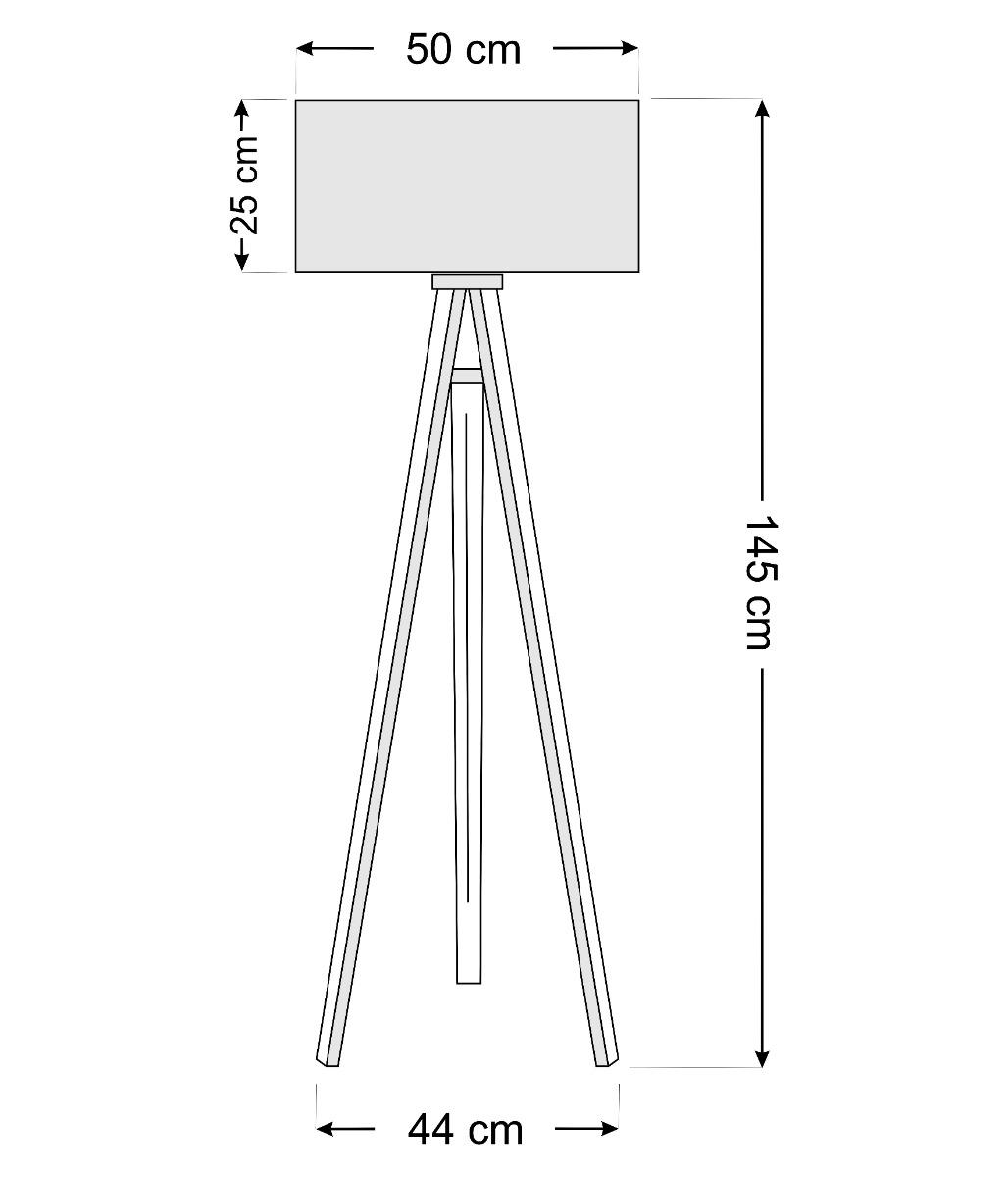 Lampa podłogowa BOHO 50 cm na białym sosnowym trójnogu nr. 6