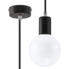 Lampa wisząca EDISON czarna 106x8x8cm nowoczesna E27 do salonu - Miniaturka zdjęcia nr 1