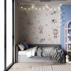 Naklejki Ścienne Dla Dzieci Samoloty Balony 120x60 Ptaki ZESTAW - Miniaturka zdjęcia nr 6