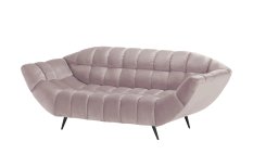 Sofa GAPPA 200x94x82 cm nowoczesna kanapa pikowana wersal jasny róż do salonu - Miniaturka zdjęcia nr 2