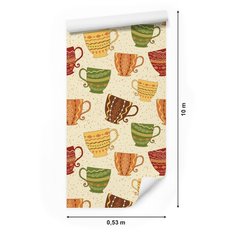 Tapeta malowane kubki wzory kropki do kuchni  - Miniaturka zdjęcia nr 2