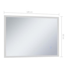  Lustro 100x60 cm do sypialni przedpokoju łazienki łazienkowe z LED i czujnikiem dotykowym,  - Miniaturka zdjęcia nr 8