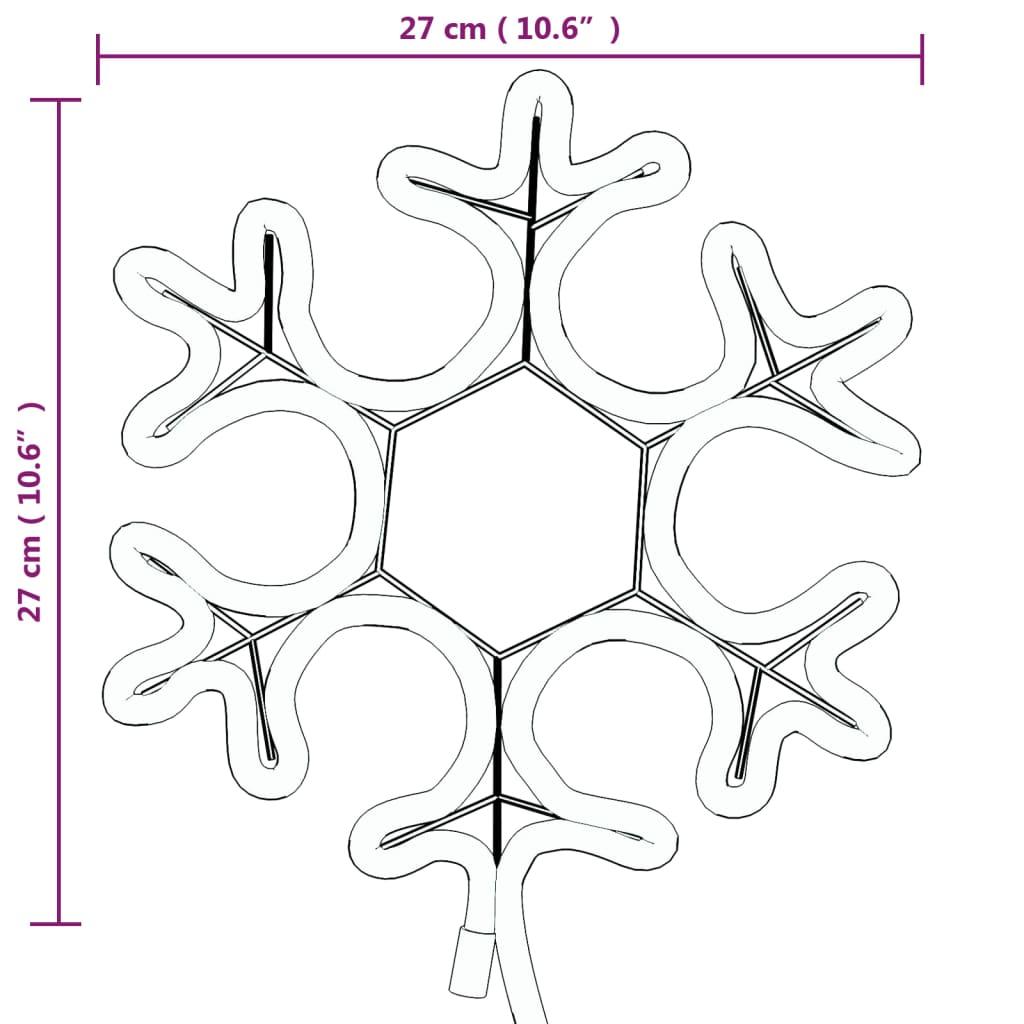 Świąteczna dekoracja płatek śniegu 48 LED, ciepła biel 27x27 cm nr. 6