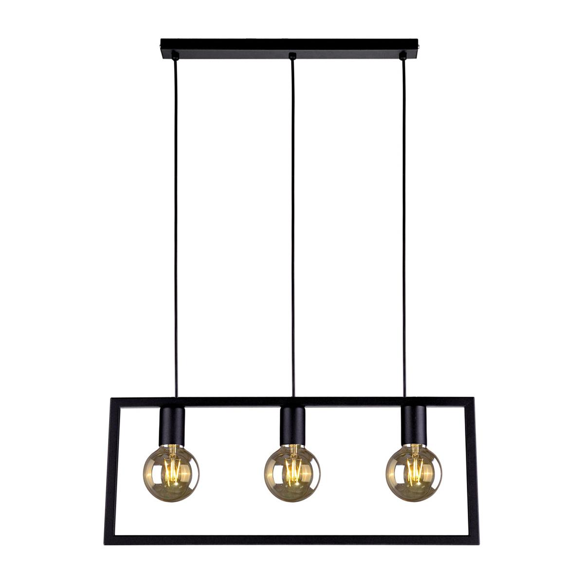 Lampa wisząca K-4035 LAVAYA 60x95x24 cm do salonu lub pokoju czarny