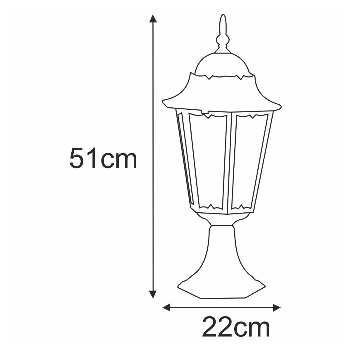 Lampa ogrodowa stojąca K-5006S / LOZANA 22x51x16 cm do ogrodu czarny/złoty nr. 5