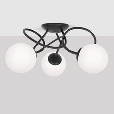 Lampa sufitowa K-5350 NELA 48x25x48 cm do salonu lub pokoju czarny/biały - Miniaturka zdjęcia nr 1