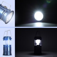 Lampa turystyczna lampka latarka biwakowa solarna - Miniaturka zdjęcia nr 7