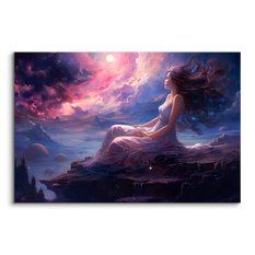 Obraz Na Płótnie Abstrakcyjna Kobieta Bajkowa Kraina 120x80 Dekoracja Nowoczesna - Miniaturka zdjęcia nr 2