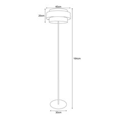 Lampa podłogowa K-5285 AMOS 40x164x40 cm do salonu lub pokoju czarny/złoty - Miniaturka zdjęcia nr 5