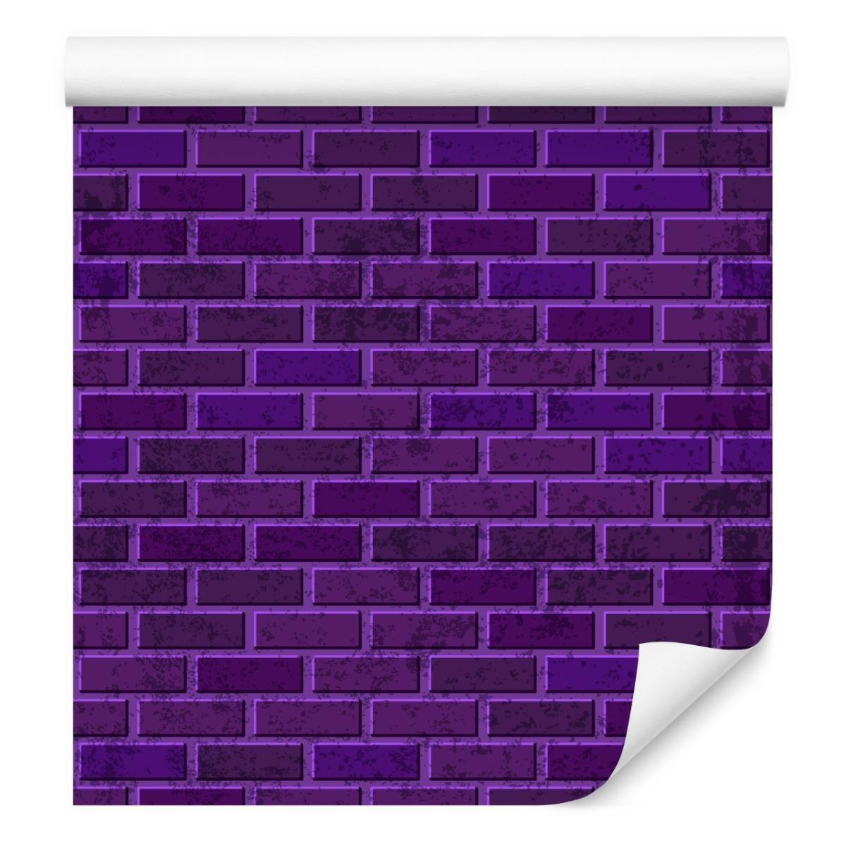 Tapeta W Rolce Fioletowe CEGŁY Nowoczesny Mur 3D  nr. 3