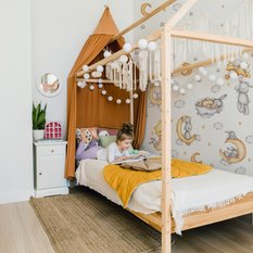 Naklejki Ścienne Dla Dzieci Szare Króliczki 120x60 Księżyce ZESTAW - Miniaturka zdjęcia nr 4