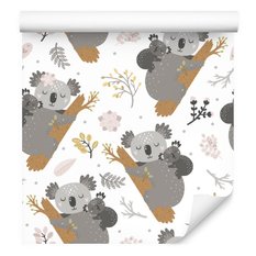 Tapeta dla dzieci koala miś kwiaty rośliny natura  - Miniaturka zdjęcia nr 3