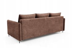 Kanapa BELISSA 216x91x98 cm sofa z funkcją spania z pojemnikiem BOUCLE brązowa do salonu - Miniaturka zdjęcia nr 3