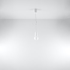 Lampa wisząca DIEGO 1 biała 90x9x9cm nowoczesna E27 do salonu - Miniaturka zdjęcia nr 5