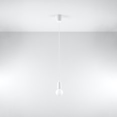 Lampa wisząca DIEGO 1 biała 90x9x9cm nowoczesna E27 do salonu - Miniaturka zdjęcia nr 2