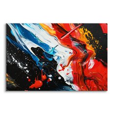 Duży Obraz Do Salonu Abstrakcja Nowoczesny Wzór Farba 120x80cm - Miniaturka zdjęcia nr 2