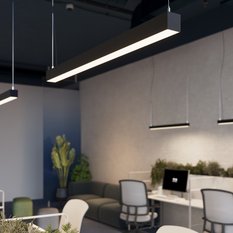 Lampa wisząca PINNE 67 czarna 3000K 150x6x67cm nowoczesna LED do salonu - Miniaturka zdjęcia nr 12