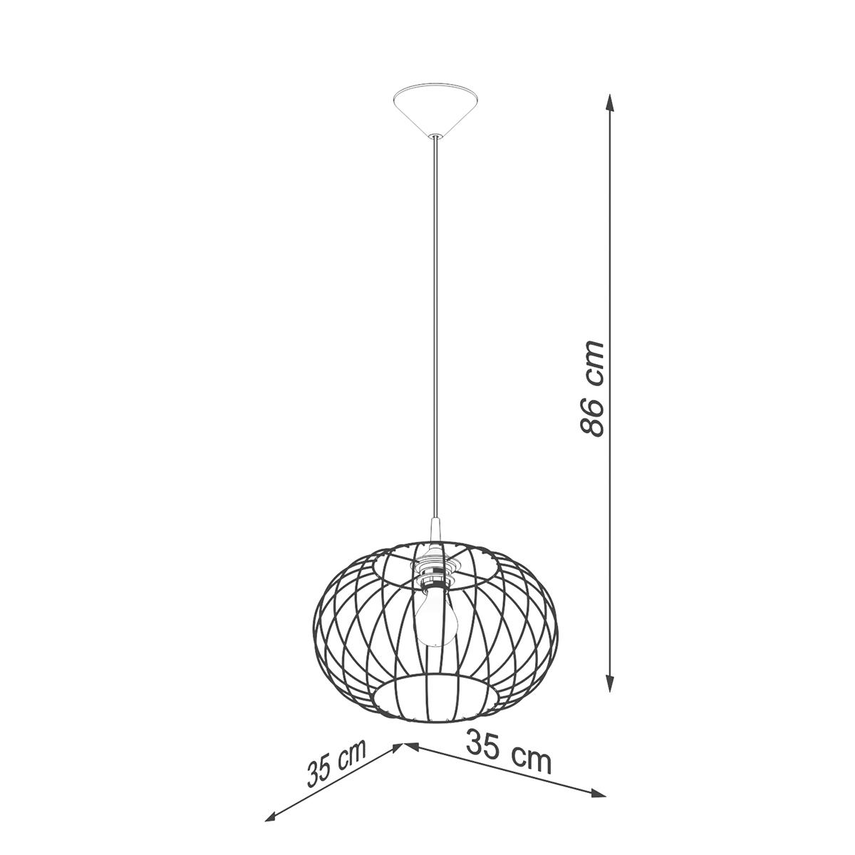 Lampa wisząca TSUNO 86x35x35cm nowoczesna E27 do salonu nr. 5