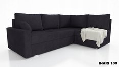 Narożnik Fino 74x228x145 cm do salonu rozkładany Inari czarny - Miniaturka zdjęcia nr 1