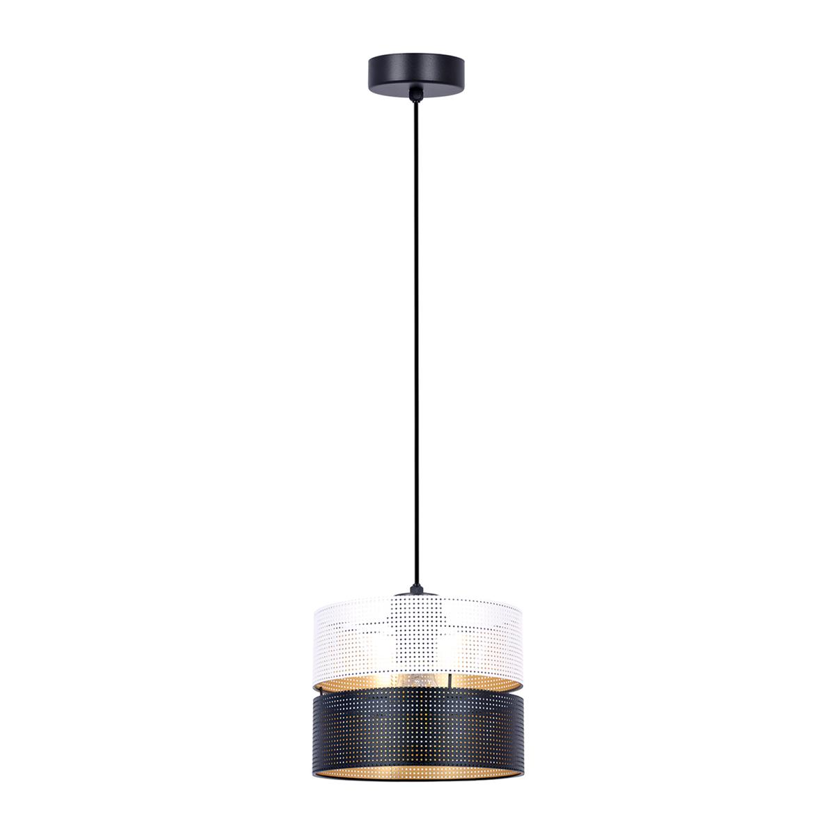 Lampa wisząca K-5290 VEGA 20x100x20 cm do salonu lub pokoju czarny/biały/złoty