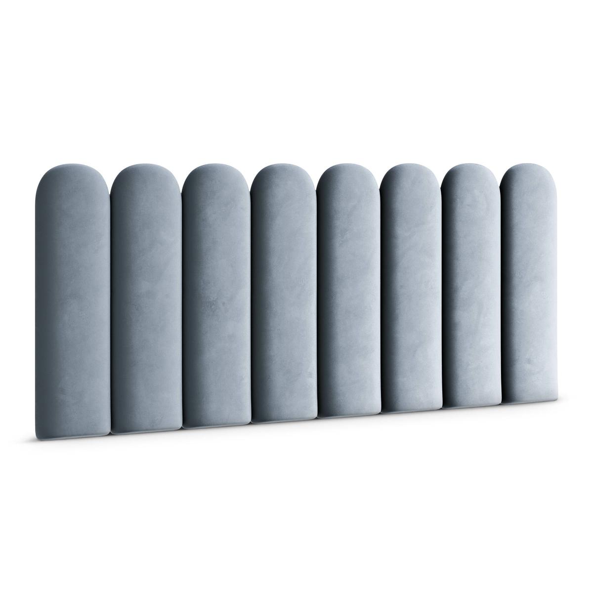 Panele tapicerowane 20x60 cm na ścianę płotek błękitny magic velvet