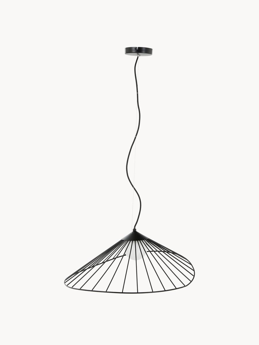 Lampa wisząca Silvan 55 cm do sypialni salonu czarna  nr. 2