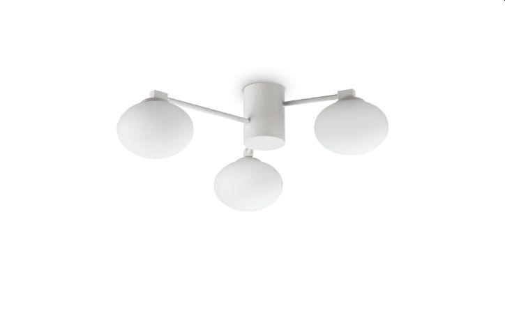 Plafon Hermes PL3 60x18x60 cm lampa sufitowa białe klosze G9 do salonu pokoju  nr. 1