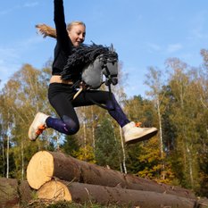 Hobby horse zabawka dla dziewczynki konik kiju A3 - Miniaturka zdjęcia nr 12