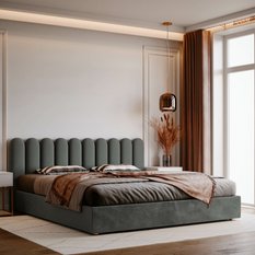 Panele tapicerowane 20x100 cm na ścianę płotek grafitowe magic velvet - Miniaturka zdjęcia nr 5
