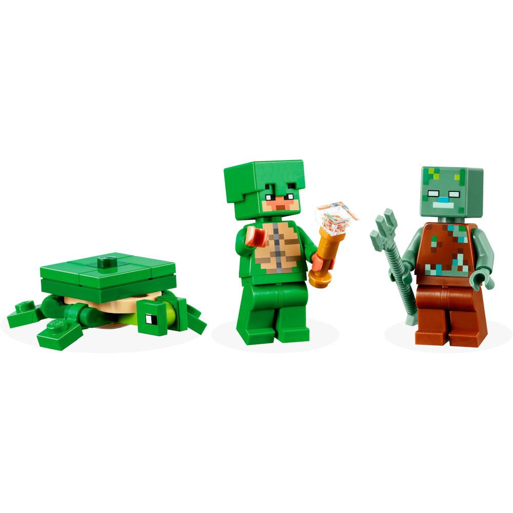 Duży zestaw klocków domek na plaży żółwi 21254 lego minecraft oryginalny dla dziecka nr. 3