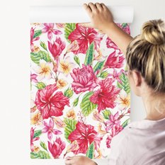 Tapeta Do Salonu Egzotyczne KWIATY Liście Natura 53x1000  - Miniaturka zdjęcia nr 8