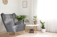 Fotel Uszak bujany turkusowe liście MONSTERY salon - Miniaturka zdjęcia nr 3