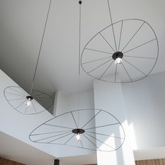 Lampa wisząca ESKOLA 70 czarna 150x70x70cm nowoczesna E27 do salonu - Miniaturka zdjęcia nr 6