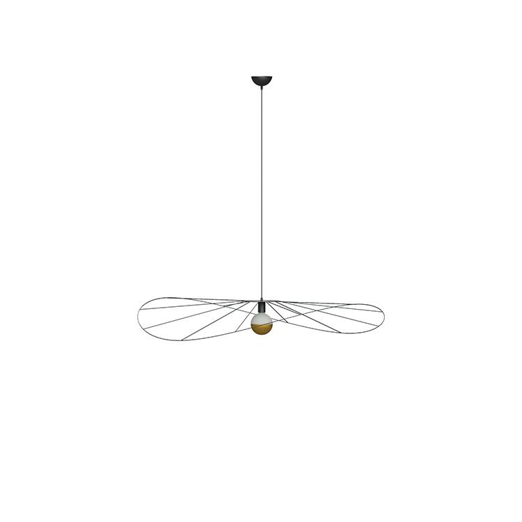 Lampa wisząca ESKOLA 70 czarna 150x70x70cm nowoczesna E27 do salonu