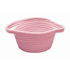 Koszyk łazienkowy Kleine Wolke Punta różowy pleciony M do łazienki