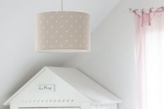 Lampa Wisząca LOVELY DOTS 35x35x23 cm do pokoju dziecka beżowa - Miniaturka zdjęcia nr 6