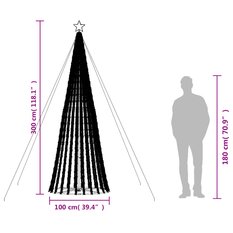 Stożkowa choinka z lampek, 688 kolorowych LED, 300 cm - Miniaturka zdjęcia nr 10