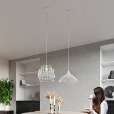 Lampa wisząca GATE biały 130x35x35cm nowoczesna E27 do salonu - Miniaturka zdjęcia nr 7