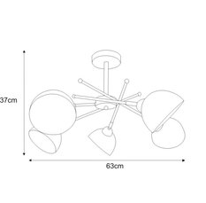 Lampa sufitowa K-JSL-1286/5-2 HORNET 63x37x63 cm do sypialni lub pokoju chrom - Miniaturka zdjęcia nr 3