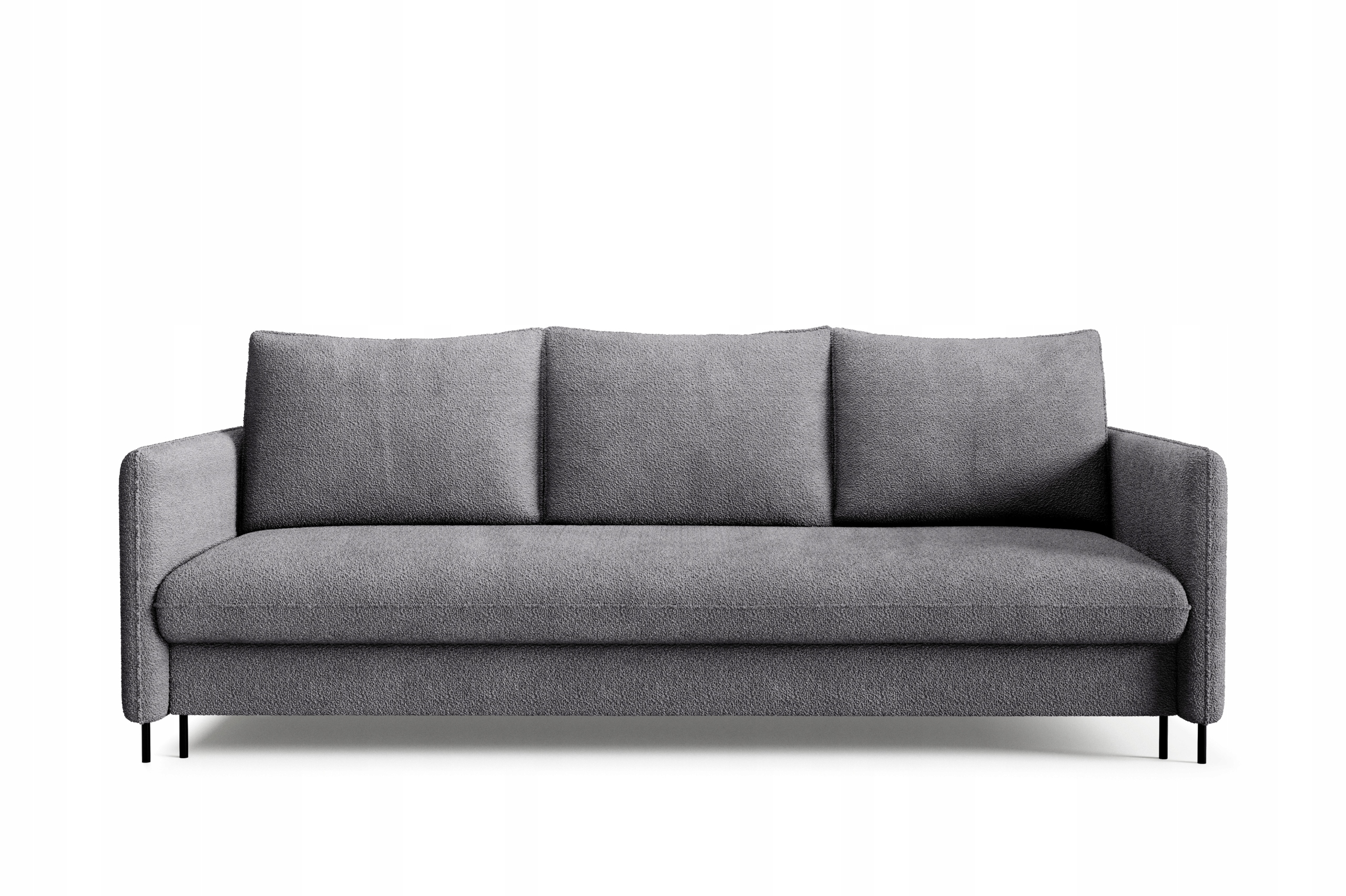 Kanapa BELISSA 216x91x98 cm sofa z funkcją spania z pojemnikiem BOUCLE brązowa do salonu nr. 7