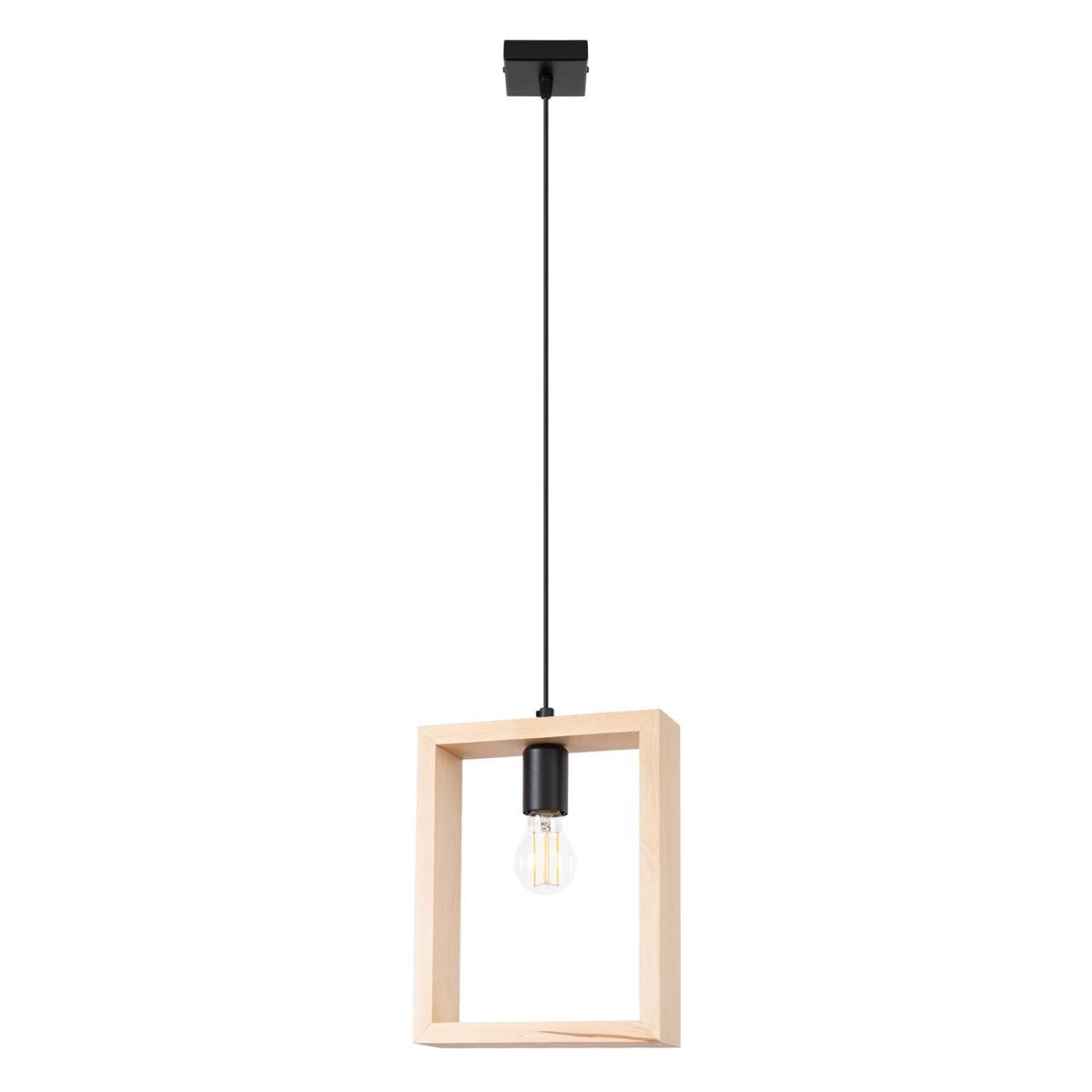 Lampa wisząca ARIES naturalne drewno 133x8x24cm nowoczesna E27 do salonu nr. 1