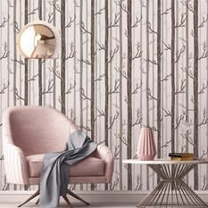 Tapeta Na Korytarz Pastelowe DRZEWA Natura Retro 53x1000 - Miniaturka zdjęcia nr 5