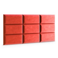 Panele tapicerowane 50x30 cm na ścianę magic velvet czerwony - Miniaturka zdjęcia nr 3
