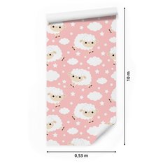 Tapeta Dla Dzieci OWIECZKI Owce Chmurki Gwiazdki 53x1000  - Miniaturka zdjęcia nr 2