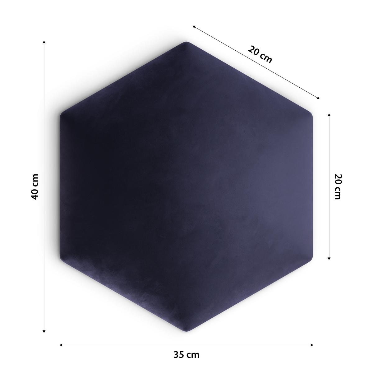 Panele tapicerowane 35x40 cm hexagon magic velvet lawendowy  nr. 4