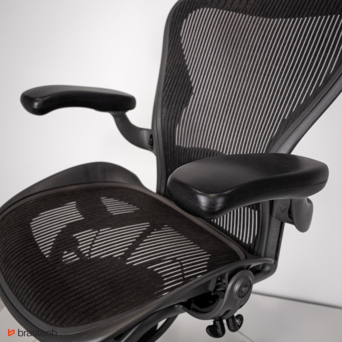 Fotel biurowy Herman Miller Aeron Classic 66 cm do biura pokoju sypialni czarny  nr. 13