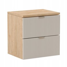 Słupek łazienkowy WILLY 120x33x33 cm regał wiszący ryflowane fronty kaszmir orzech - Miniaturka zdjęcia nr 10