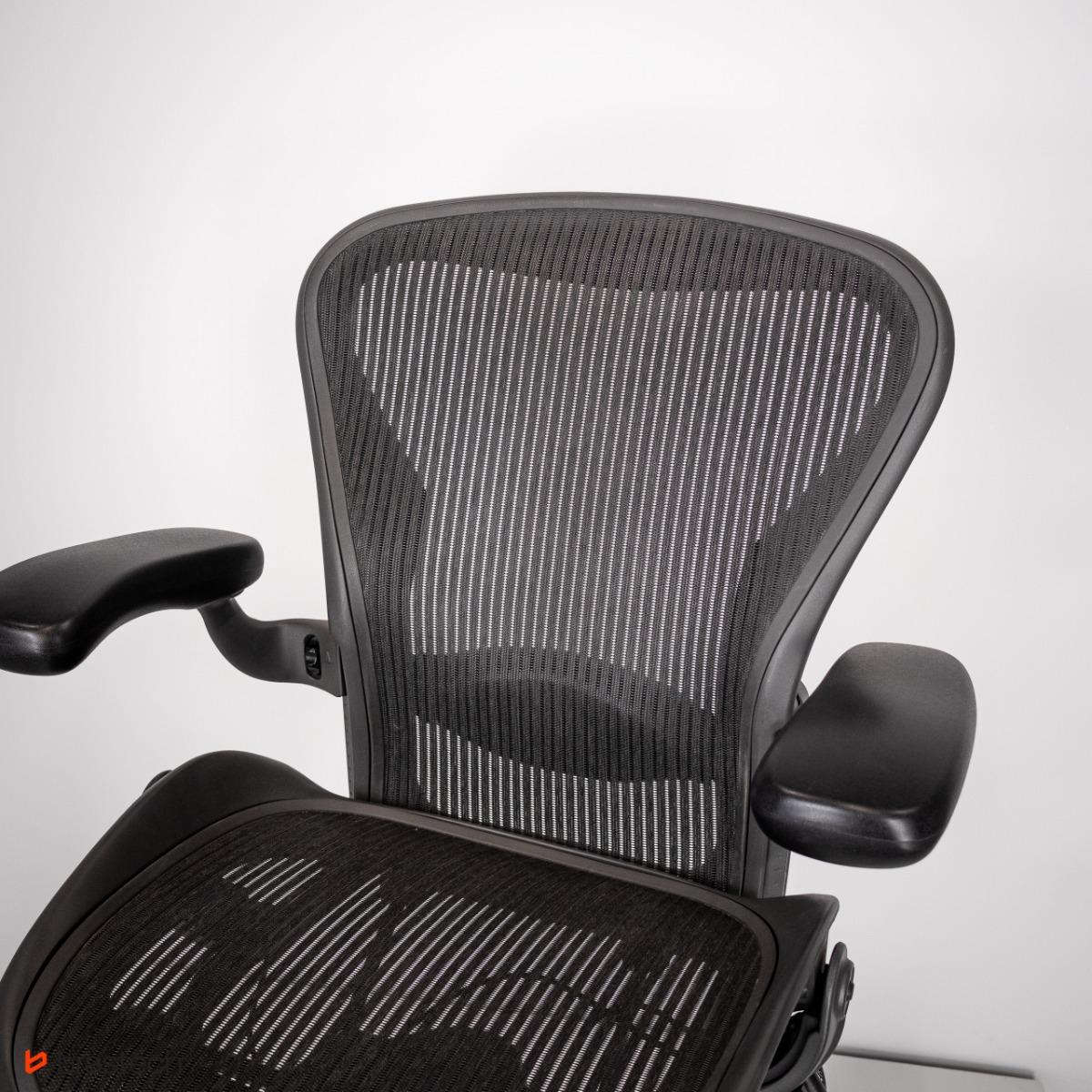 Fotel biurowy Herman Miller Aeron Classic 66 cm do biura pokoju sypialni czarny  nr. 12