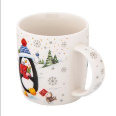 Kubek 400 ml porcelanowy zimowy pingwinek pudełko do kuchni - Miniaturka zdjęcia nr 3